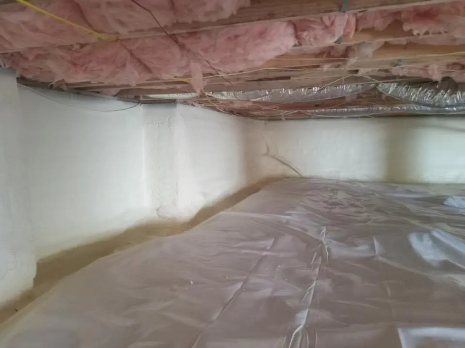 Crawl space encapsulation with closed-cell spray foam for Roof Waterproofing in Olympia Heights